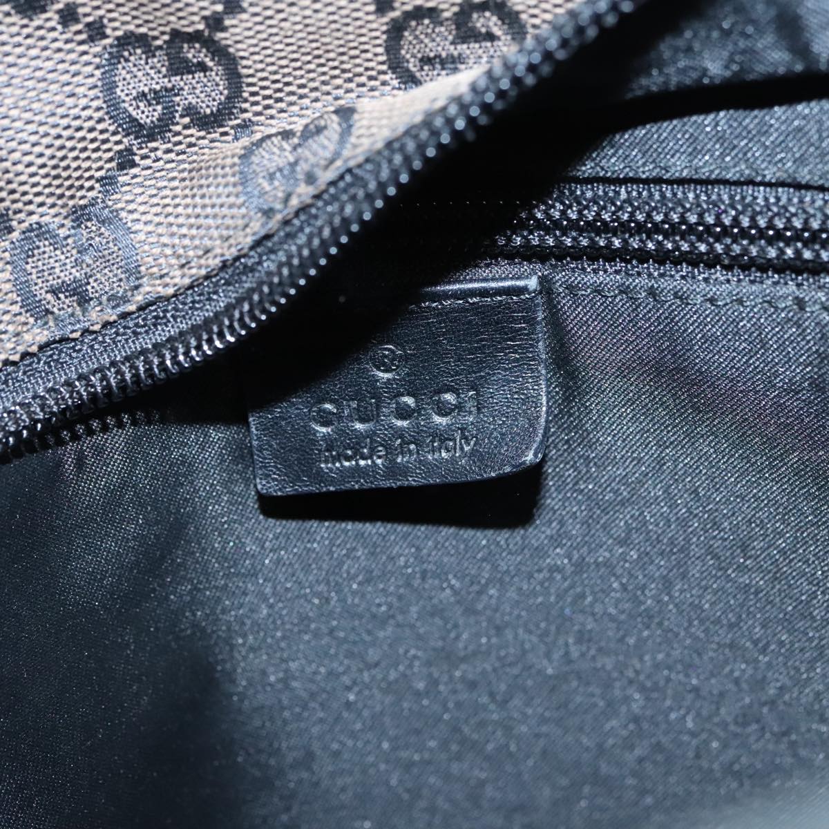 GUCCI GG Canvas Tote Bag Black 019 0402 3754 Auth th5554