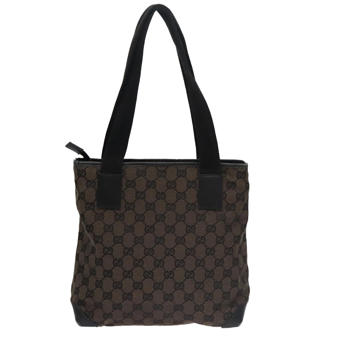 GUCCI GG Canvas Tote Bag Black 019 0402 3754 Auth th5554