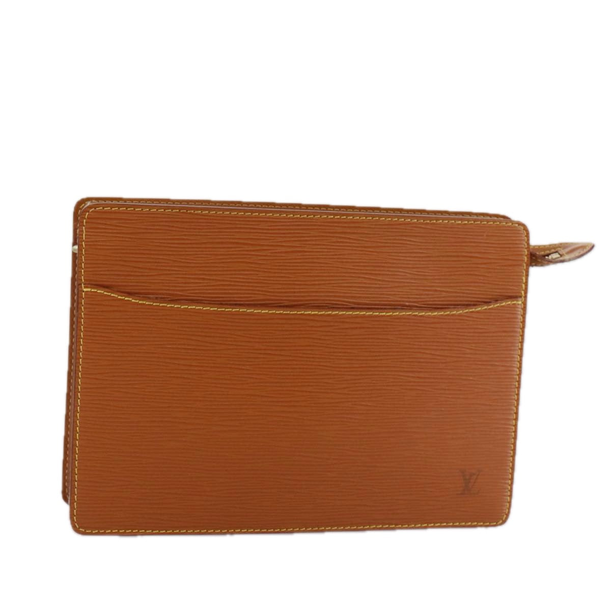 LOUIS VUITTON Epi Pochette Homme Clutch Bag Zipangu Gold M52528 LV Auth th5570