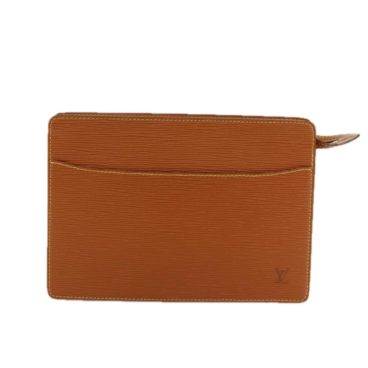 LOUIS VUITTON Epi Pochette Homme Clutch Bag Zipangu Gold M52528 LV Auth th5570