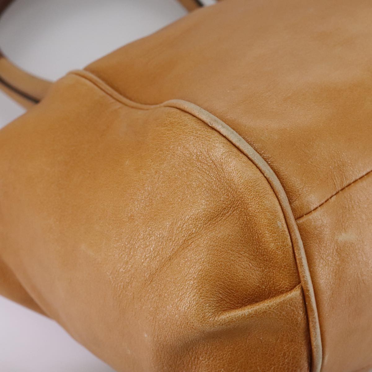 Chloe Etel Hand Bag Leather Brown Gold Auth th5573