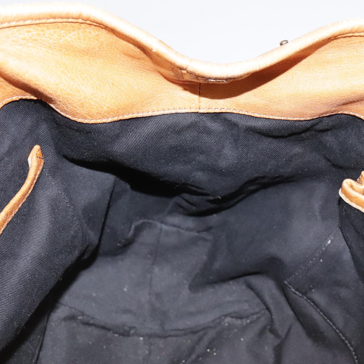 Chloe Etel Hand Bag Leather Brown Gold Auth th5573