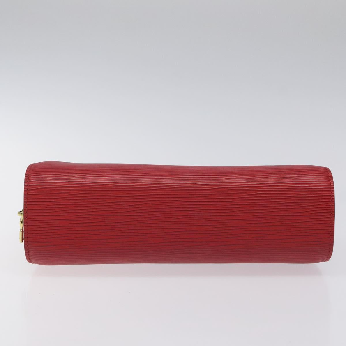 LOUIS VUITTON Epi Dauphine MM Pouch Red M48457 LV Auth th5640