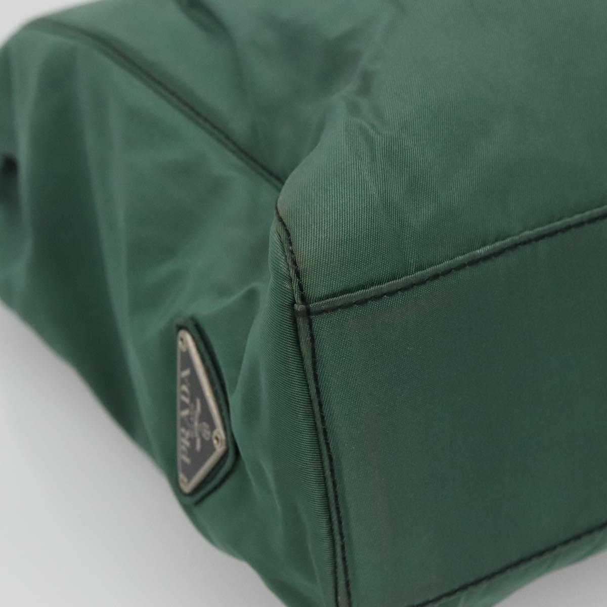 PRADA Hand Bag Nylon Green Auth th5642