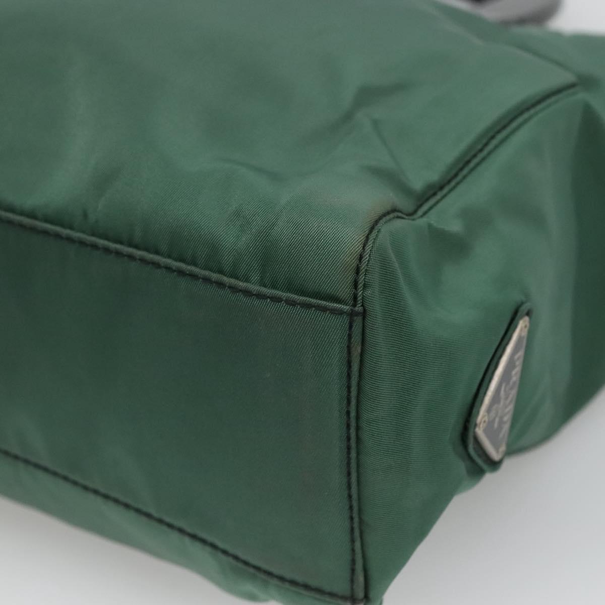PRADA Hand Bag Nylon Green Auth th5642