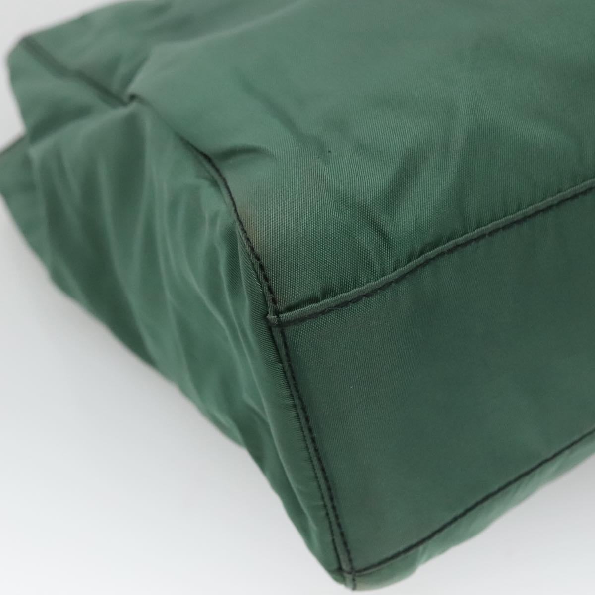 PRADA Hand Bag Nylon Green Auth th5642
