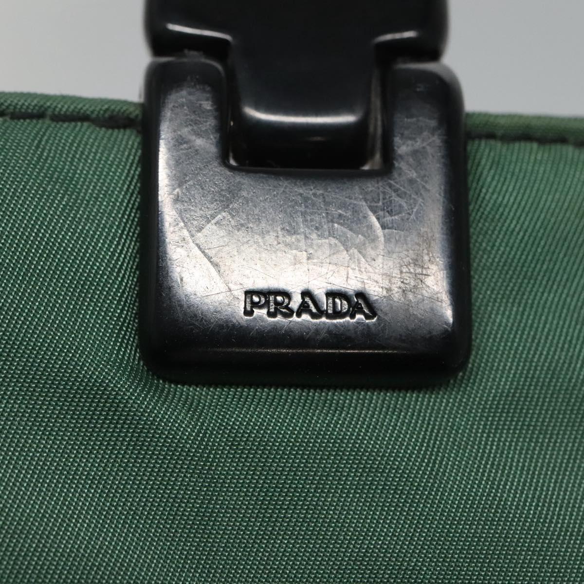 PRADA Hand Bag Nylon Green Auth th5642