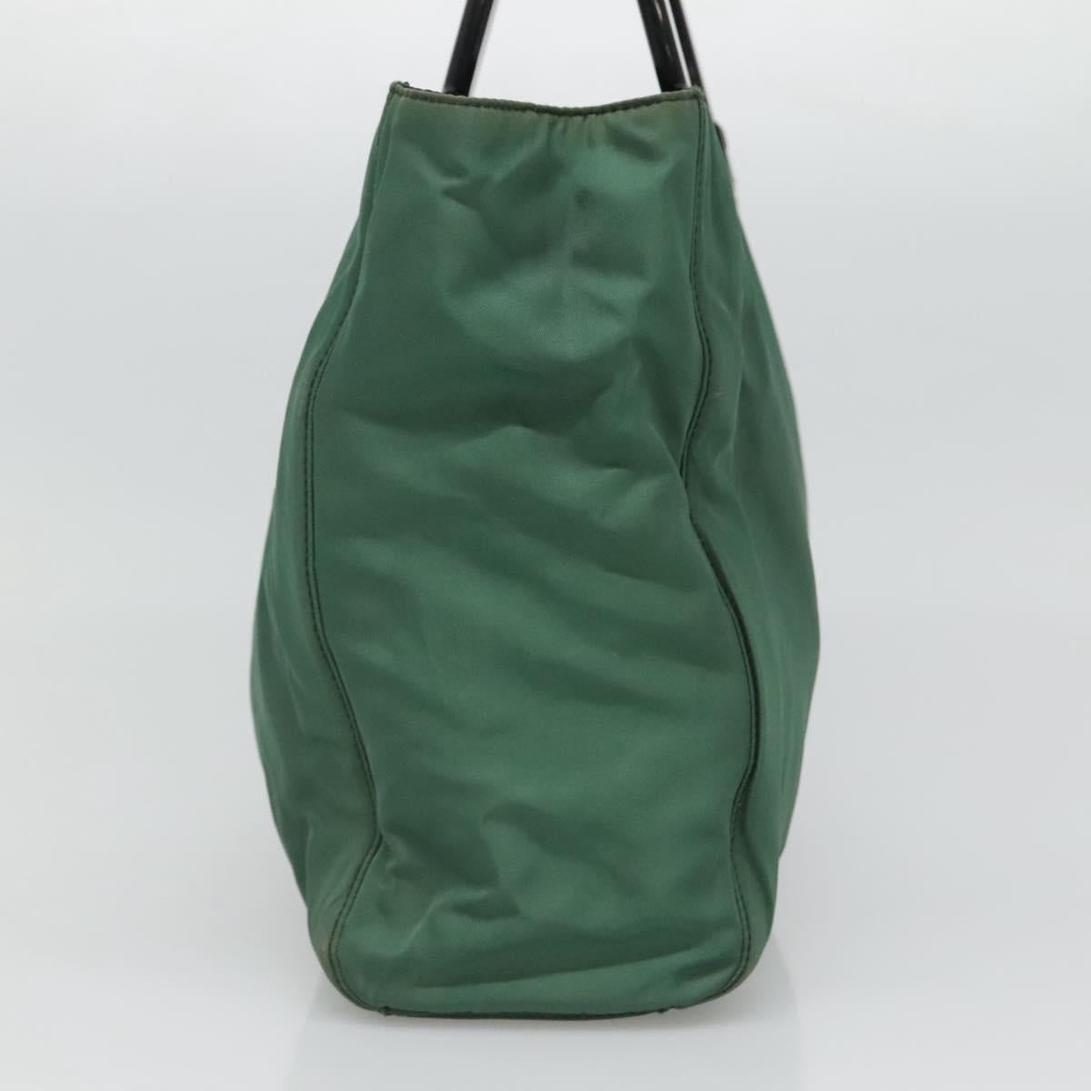 PRADA Hand Bag Nylon Green Auth th5642
