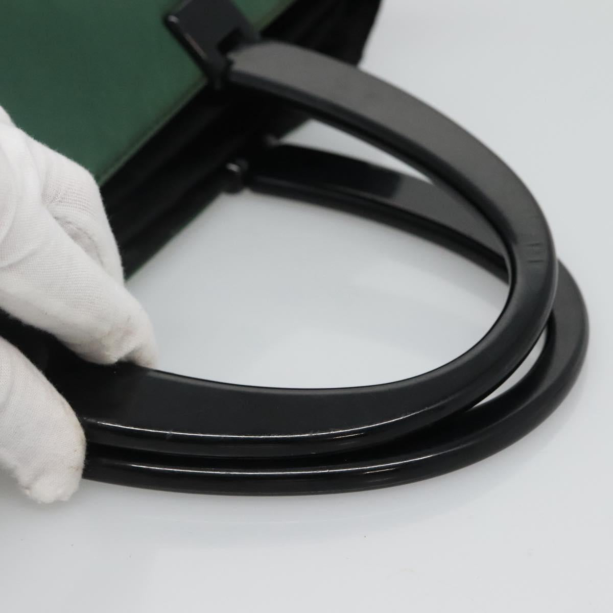 PRADA Hand Bag Nylon Green Auth th5642