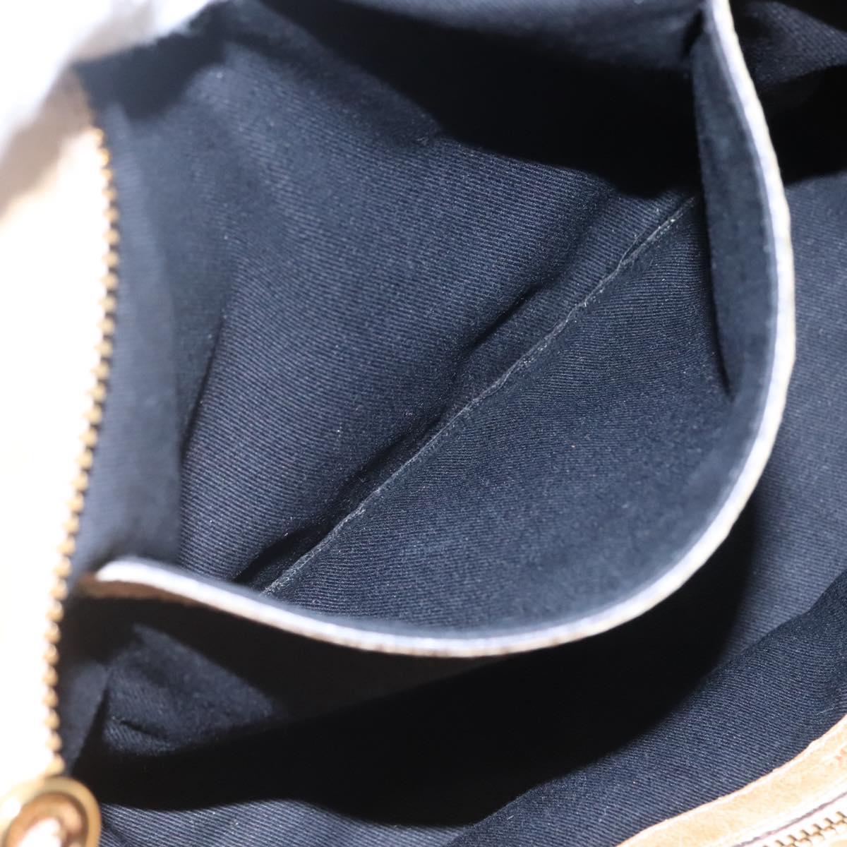 Chloe Hand Bag Leather 2way Beige Gold Auth th5645