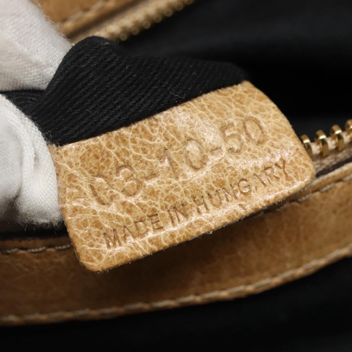 Chloe Hand Bag Leather 2way Beige Gold Auth th5645