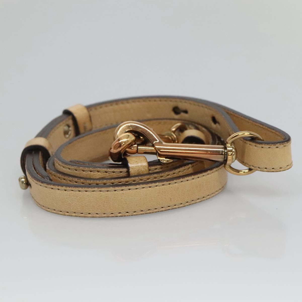 Chloe Hand Bag Leather 2way Beige Gold Auth th5645