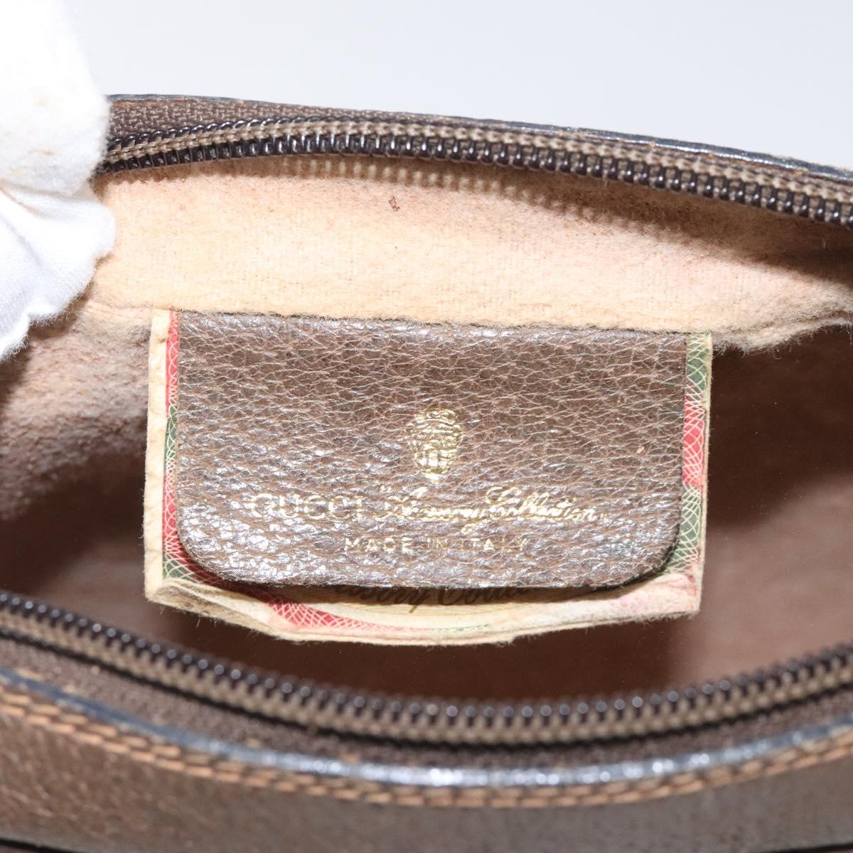 GUCCI GG Supreme Web Sherry Line Clutch Bag PVC Beige Red 89 01 012 Auth th5649