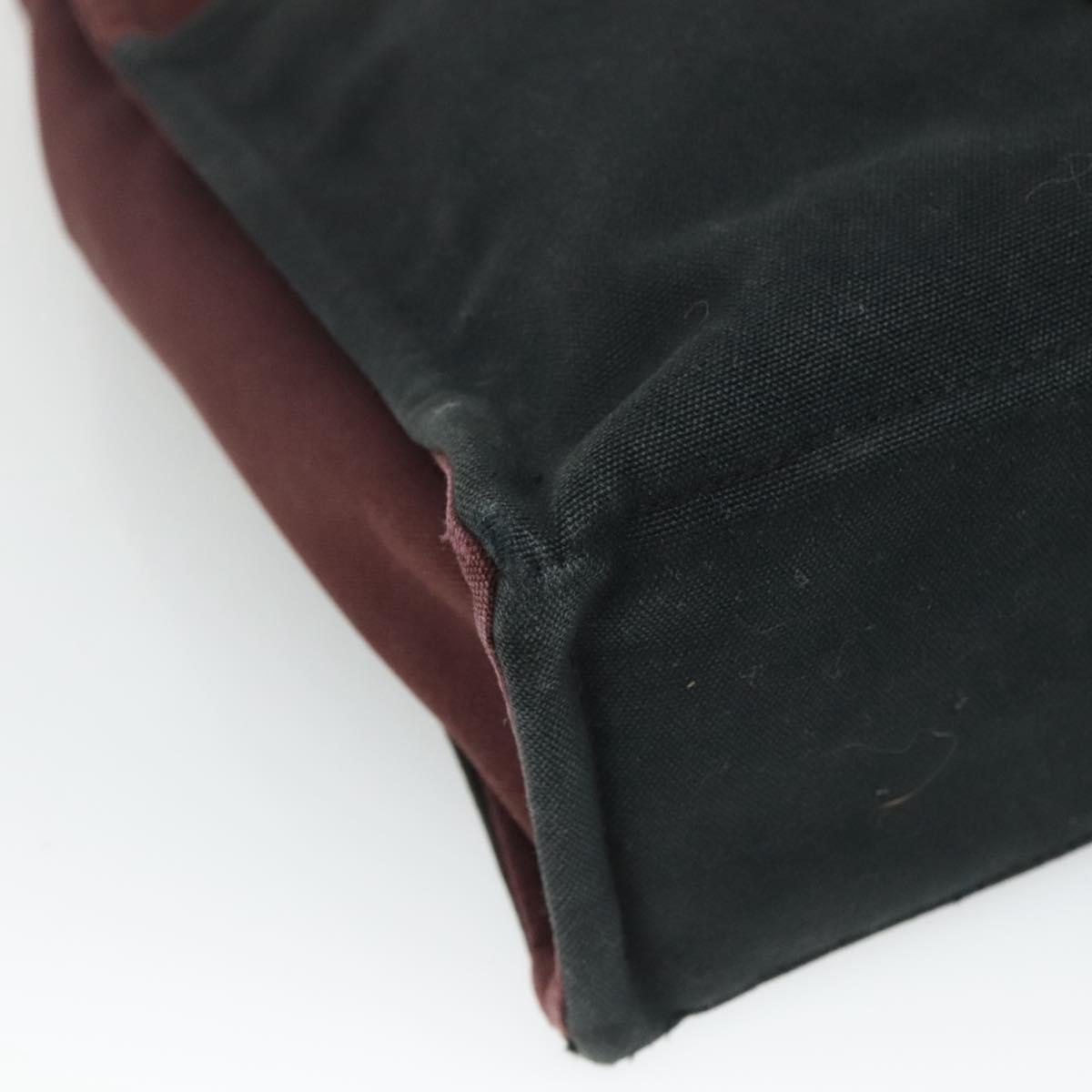 HERMES Fourre Tout MM Hand Bag Canvas Wine Red Auth th5651