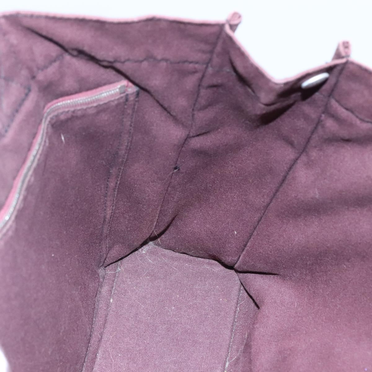 HERMES Fourre Tout MM Hand Bag Canvas Wine Red Auth th5651