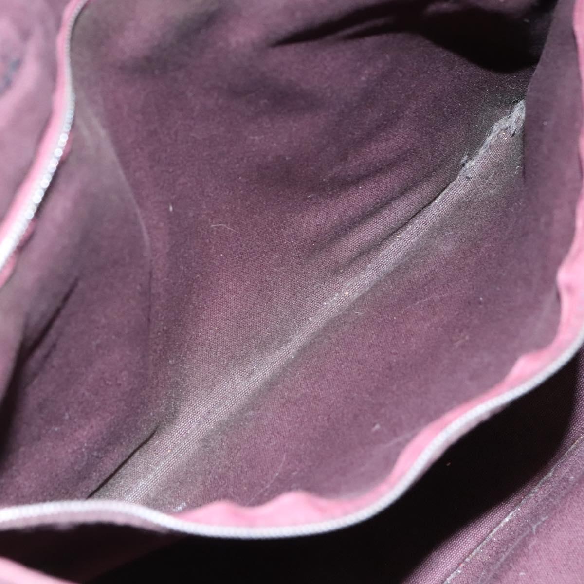 HERMES Fourre Tout MM Hand Bag Canvas Wine Red Auth th5651