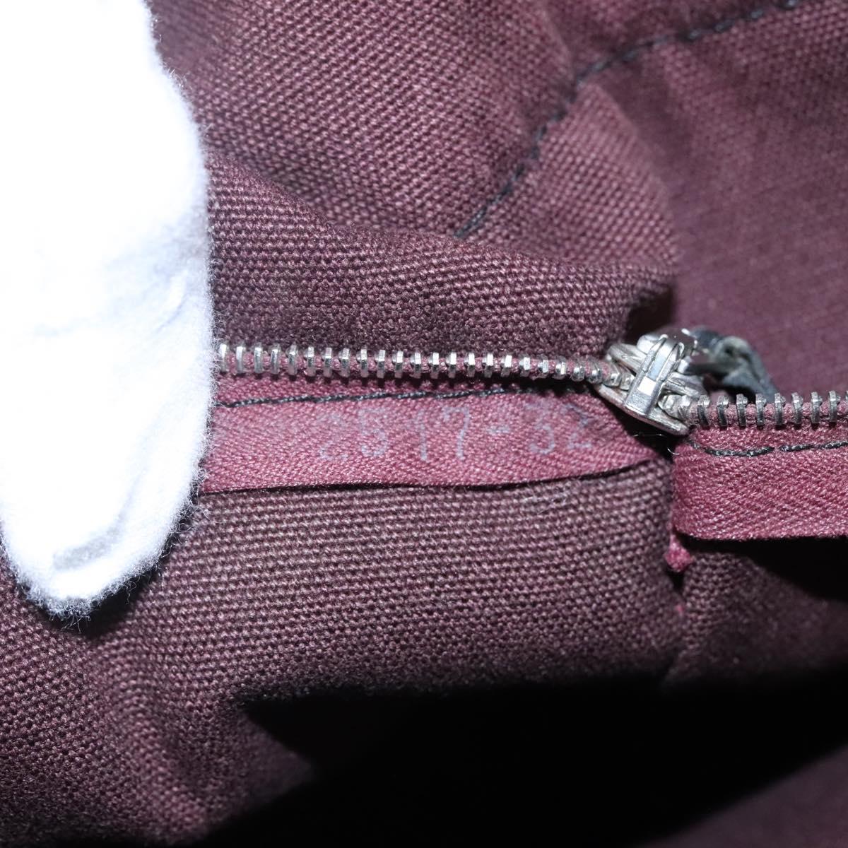 HERMES Fourre Tout MM Hand Bag Canvas Wine Red Auth th5651