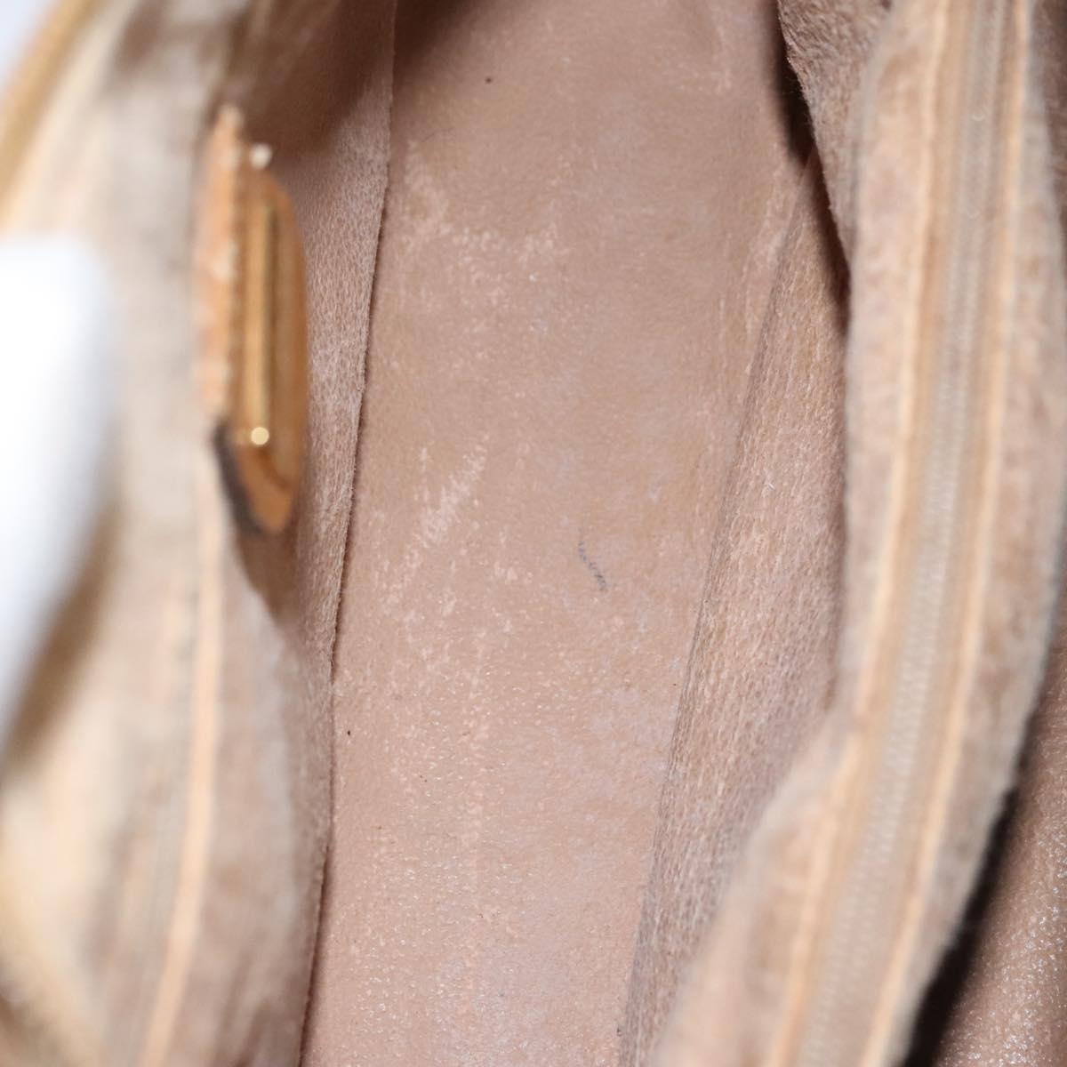 GUCCI Micro GG Supreme Hand Bag PVC Brown Gold 000 084 0158 Auth th5660