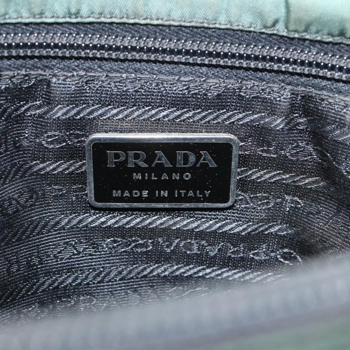 PRADA Hand Bag Nylon Khaki Auth th5681