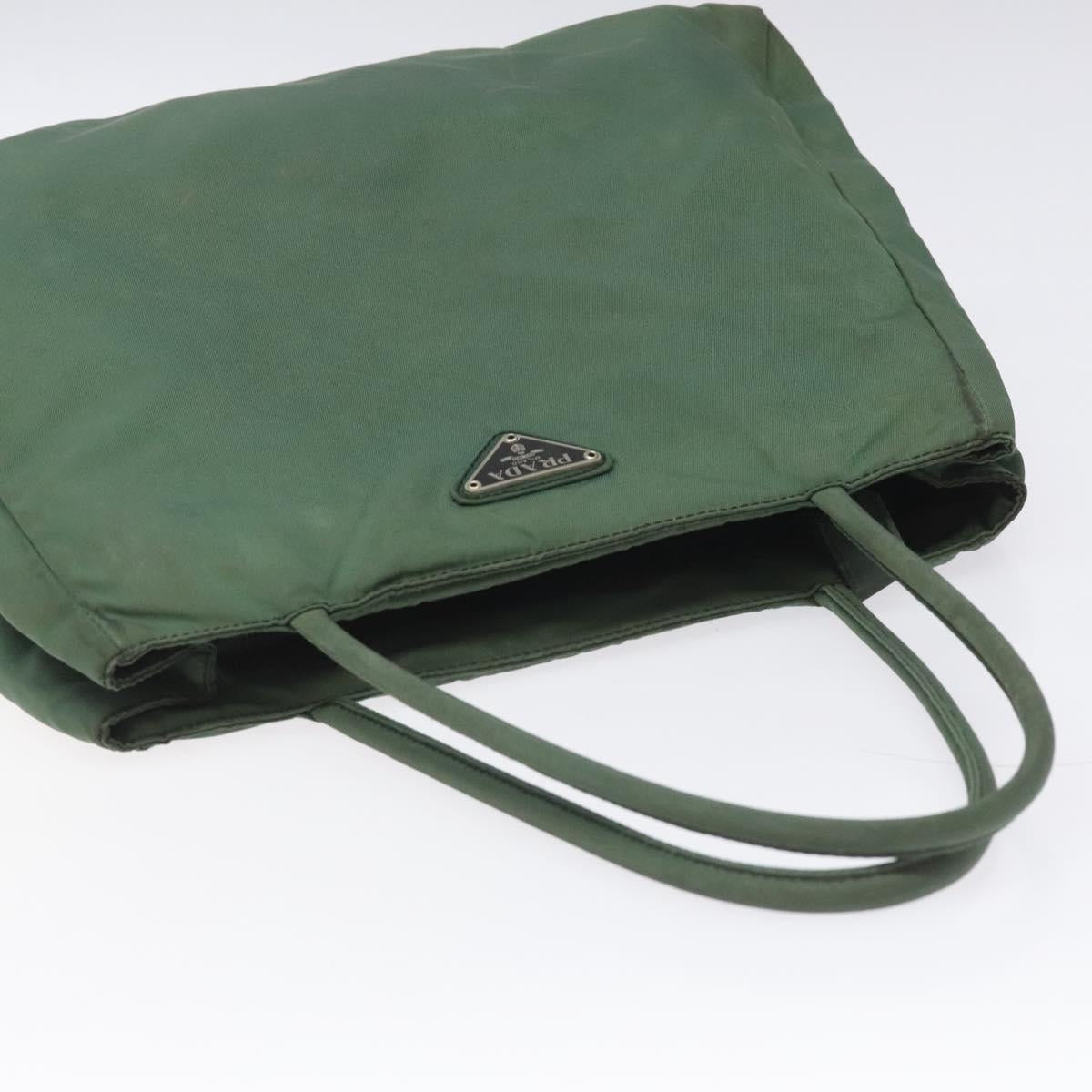 PRADA Hand Bag Nylon Khaki Auth th5681