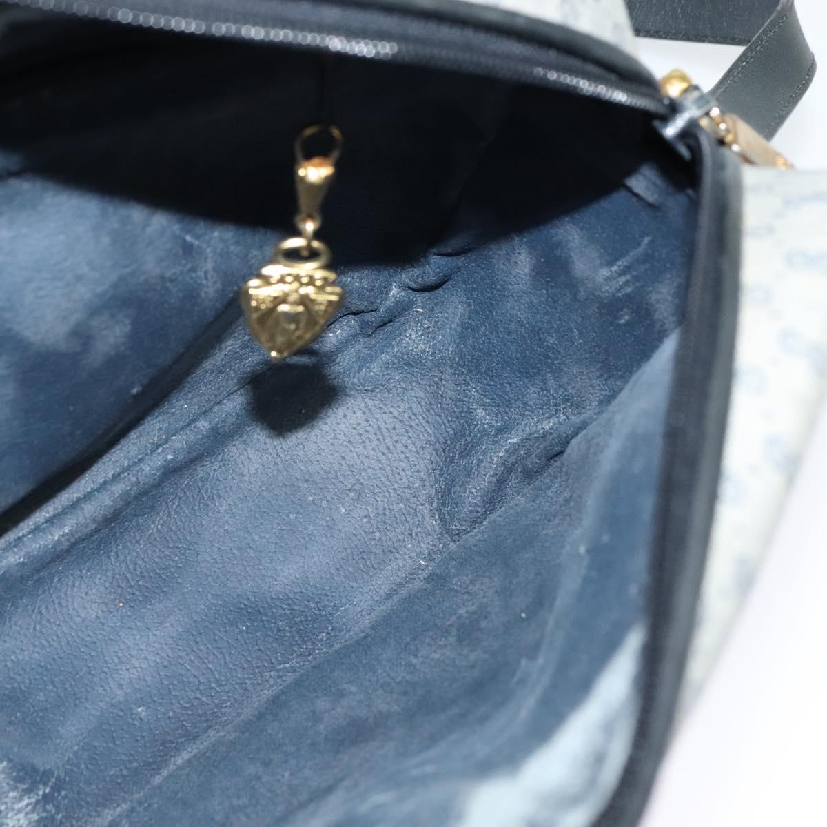 GUCCI Micro GG Supreme Shoulder Bag PVC Navy Gold 001 904 0439 Auth th5693
