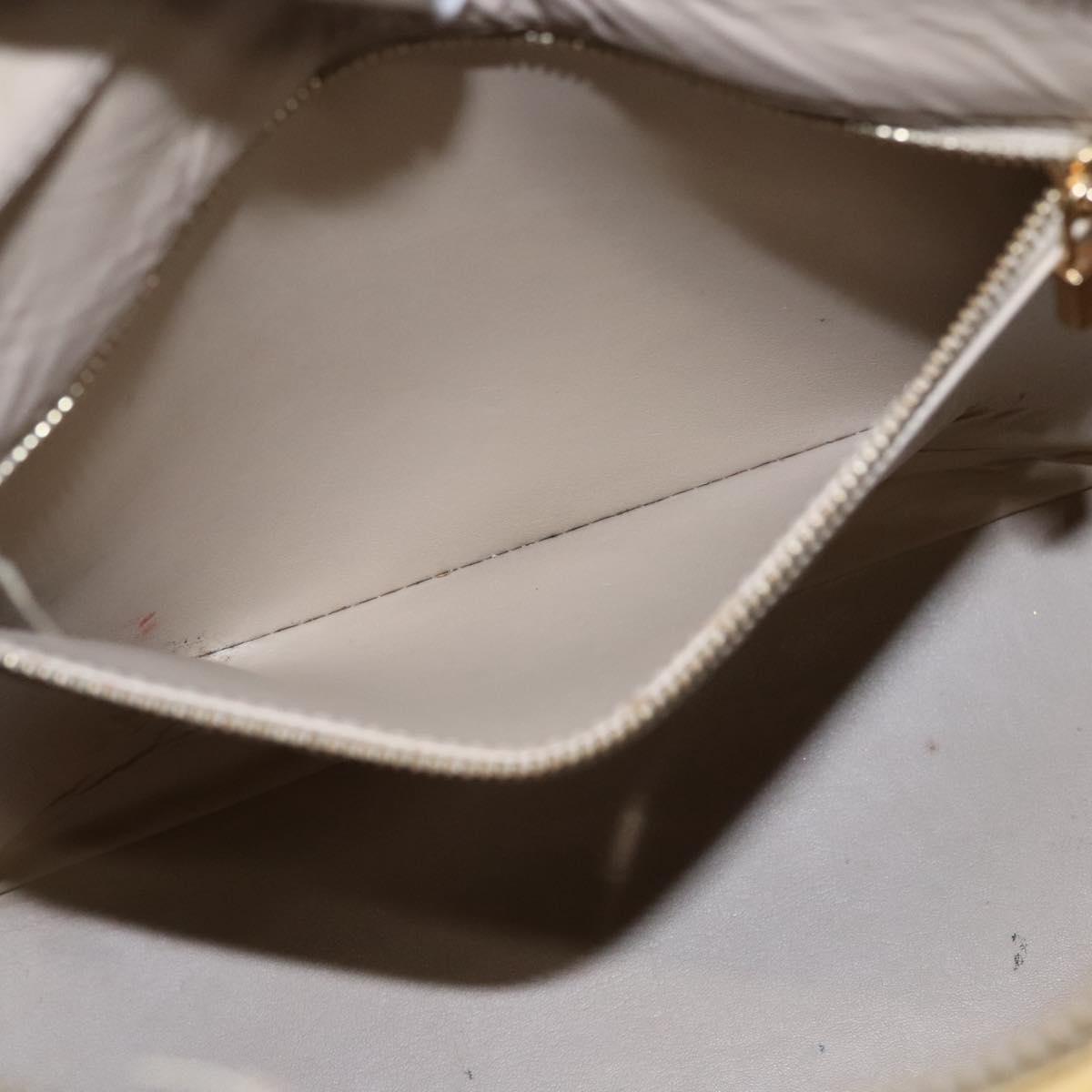 LOUIS VUITTON Monogram Vernis Houston Hand Bag Beige M91004 LV Auth th5702
