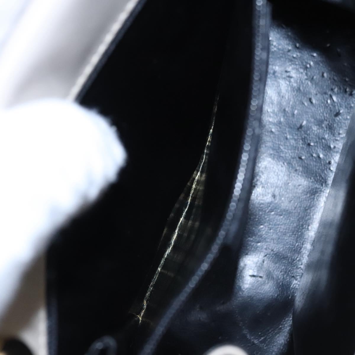 Salvatore Ferragamo Chain Shoulder Bag Leather Beige Gold Auth th5704