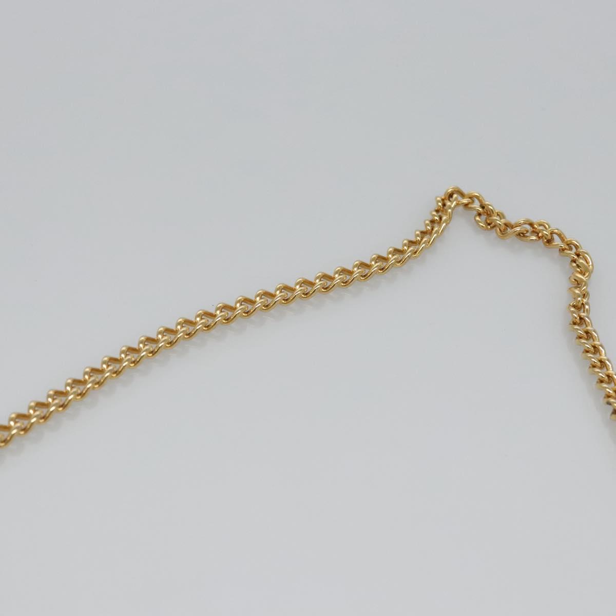 Salvatore Ferragamo Chain Shoulder Bag Leather Beige Gold Auth th5704