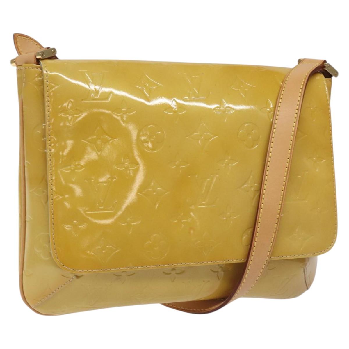 LOUIS VUITTON Monogram Vernis Thompson Street Bag Beige M91301 LV Auth th5733