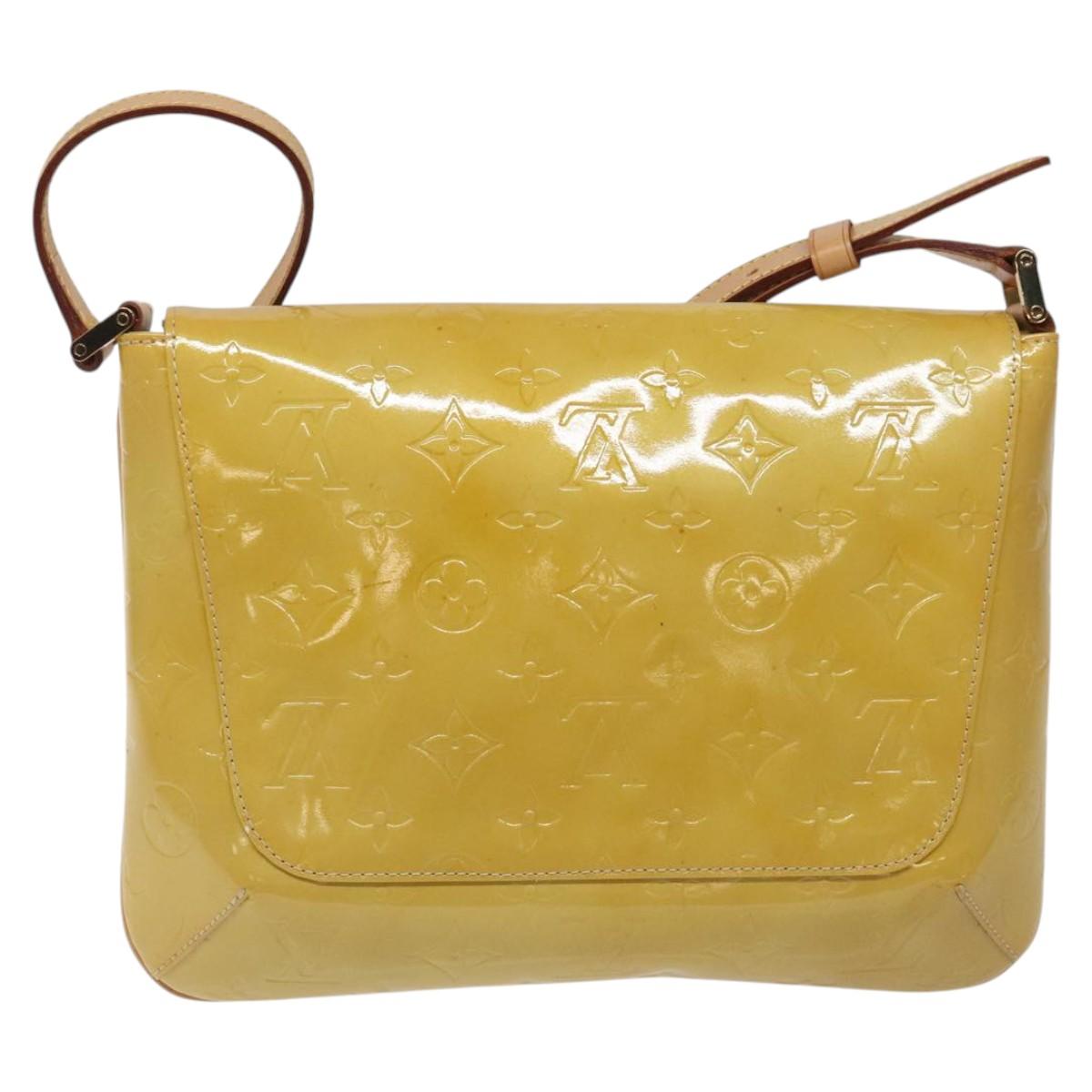 LOUIS VUITTON Monogram Vernis Thompson Street Bag Beige M91301 LV Auth th5733