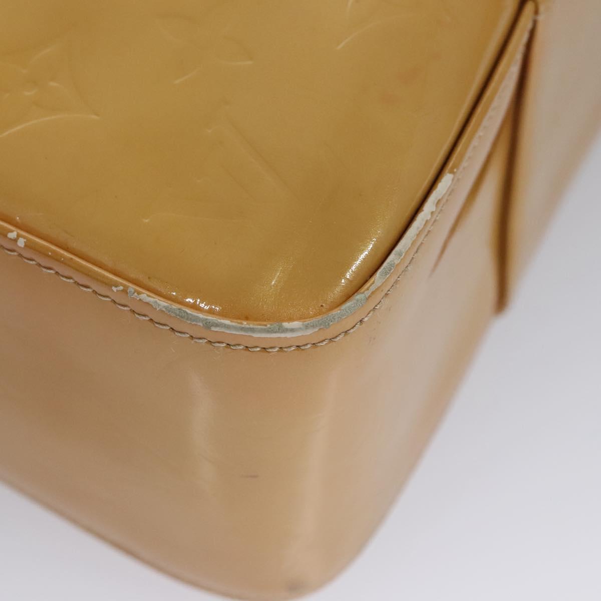 LOUIS VUITTON Monogram Vernis Columbus Tote Bag Beige M91023 LV Auth th5734