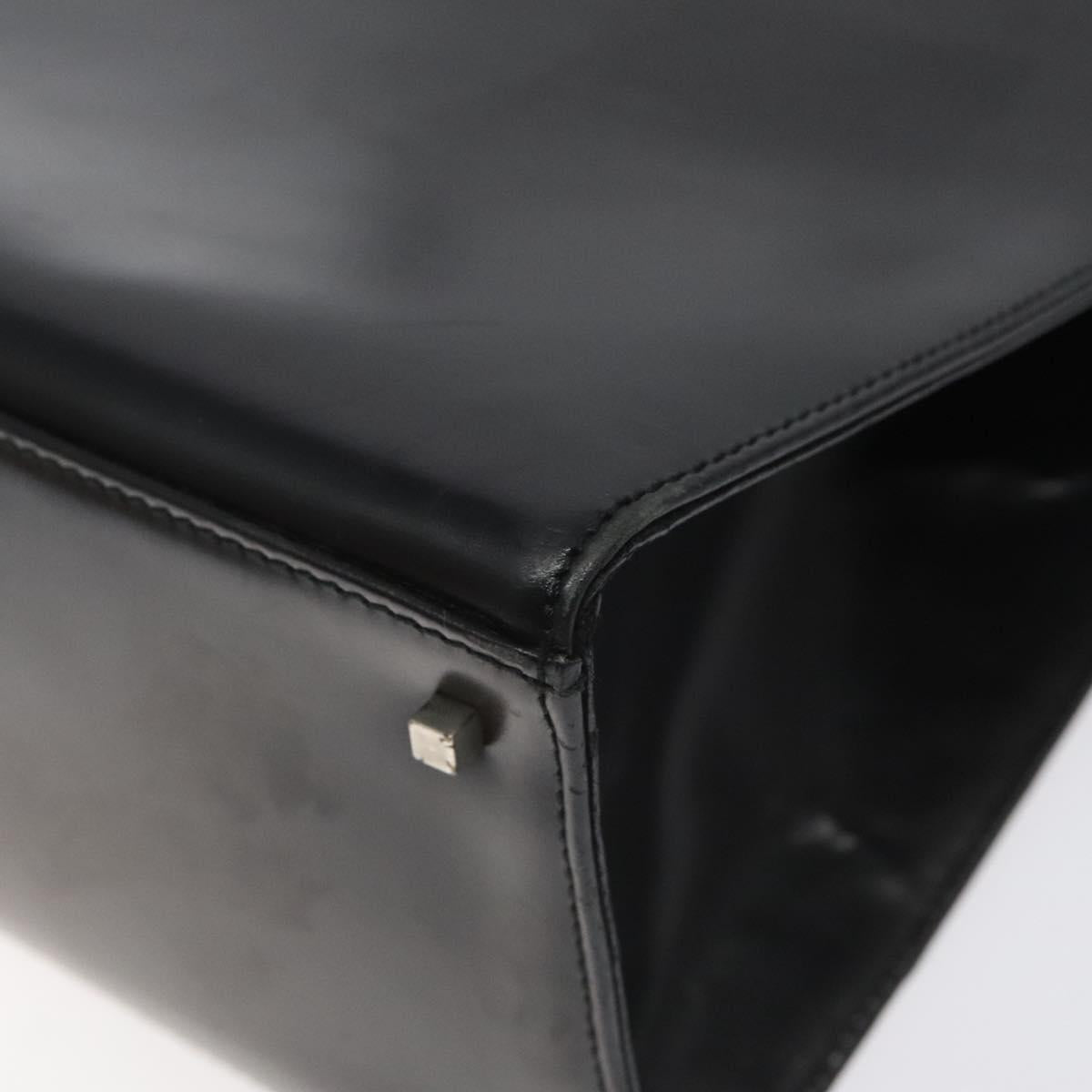 Salvatore Ferragamo Gancini Tote Bag Leather Black Silver Auth th5739