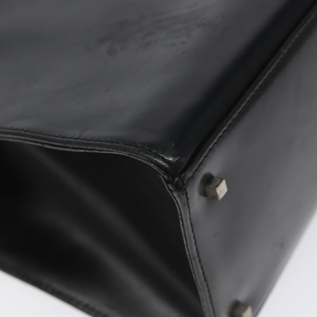 Salvatore Ferragamo Gancini Tote Bag Leather Black Silver Auth th5739