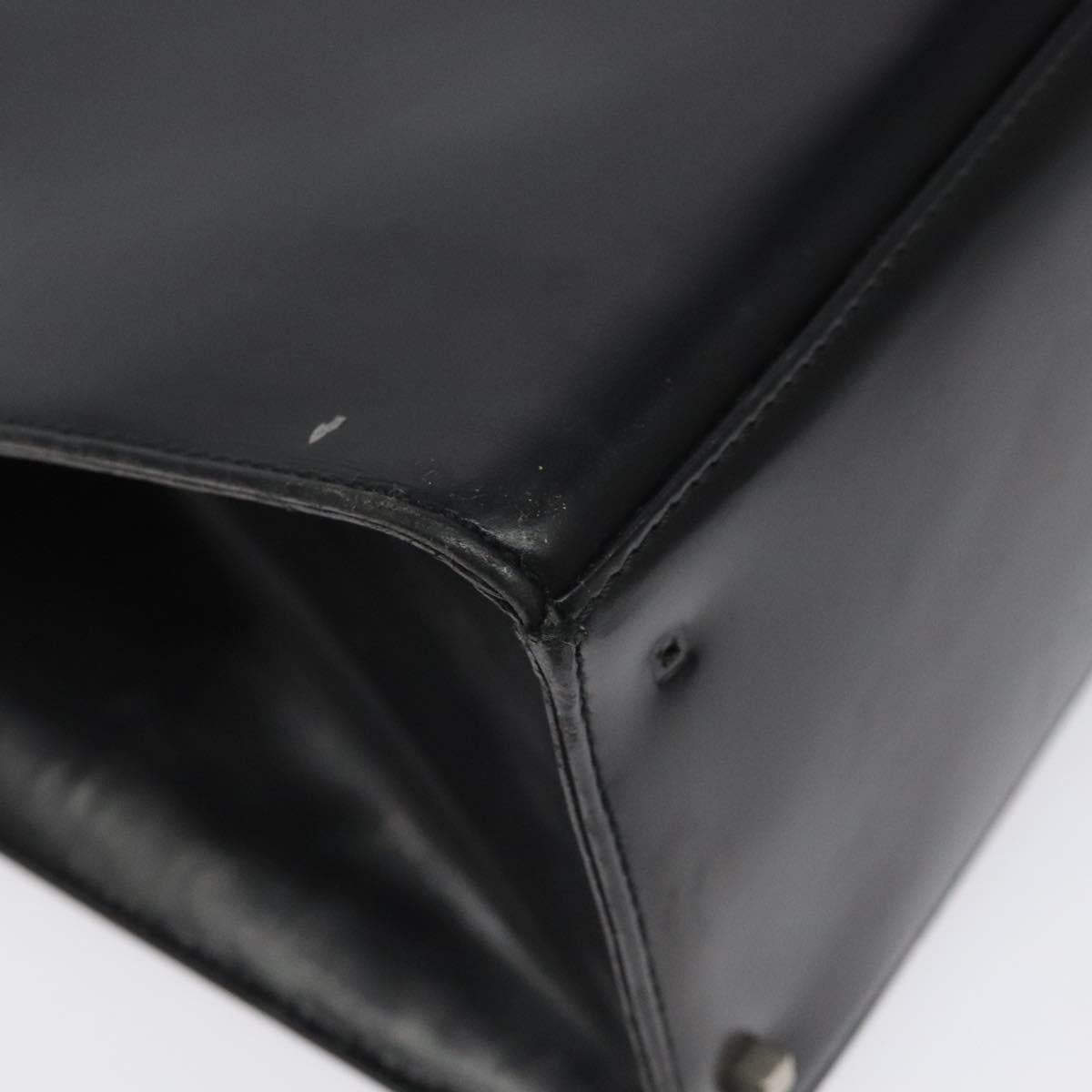 Salvatore Ferragamo Gancini Tote Bag Leather Black Silver Auth th5739