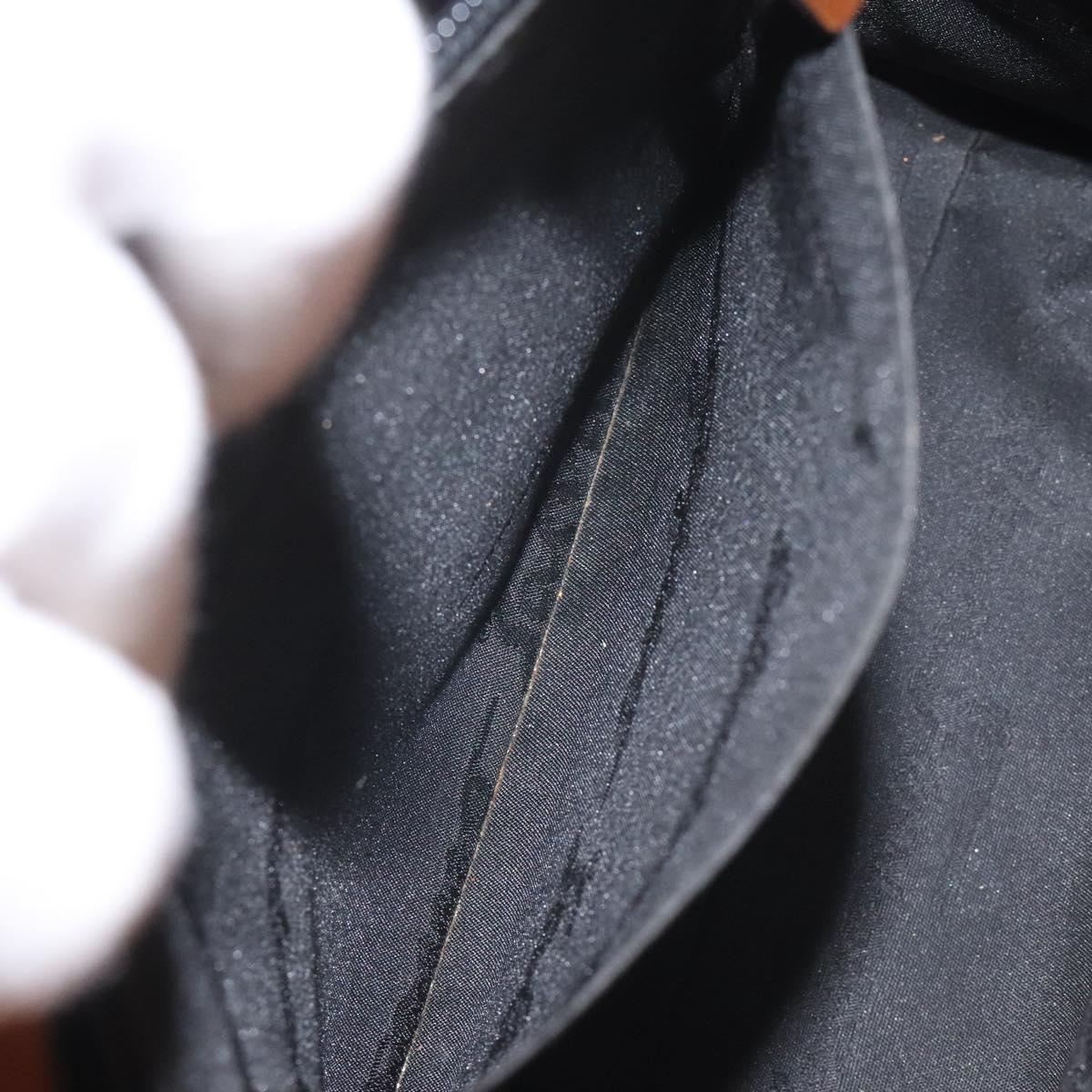 Salvatore Ferragamo Gancini Tote Bag Leather Black Silver Auth th5739