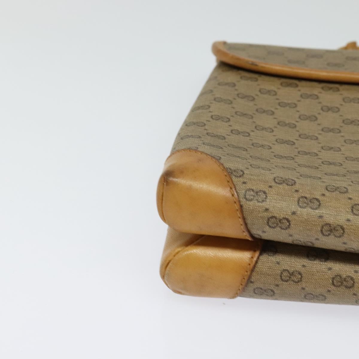 GUCCI Micro GG Supreme Shoulder Bag PVC Beige Gold 007 49 5548 Auth th5762
