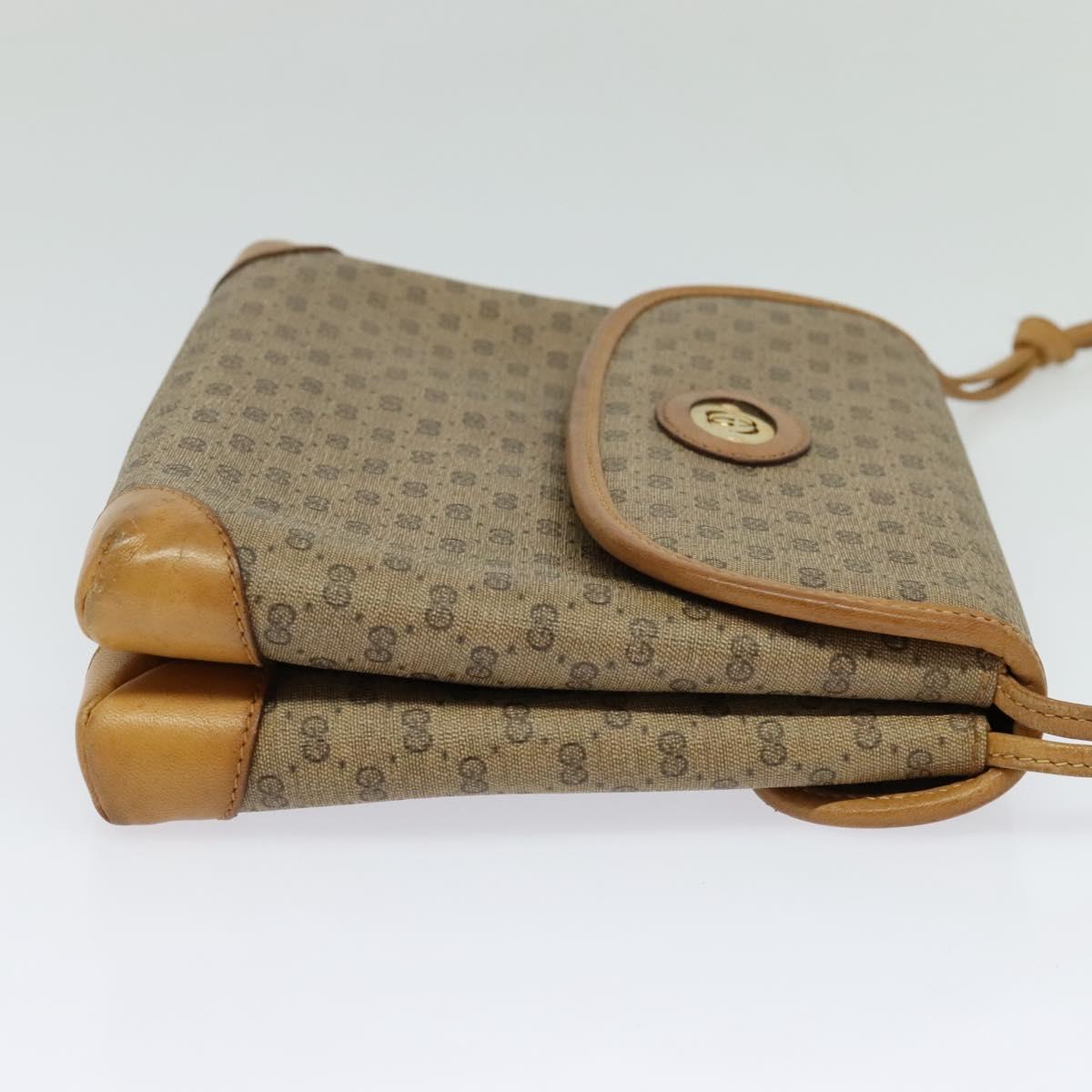 GUCCI Micro GG Supreme Shoulder Bag PVC Beige Gold 007 49 5548 Auth th5762