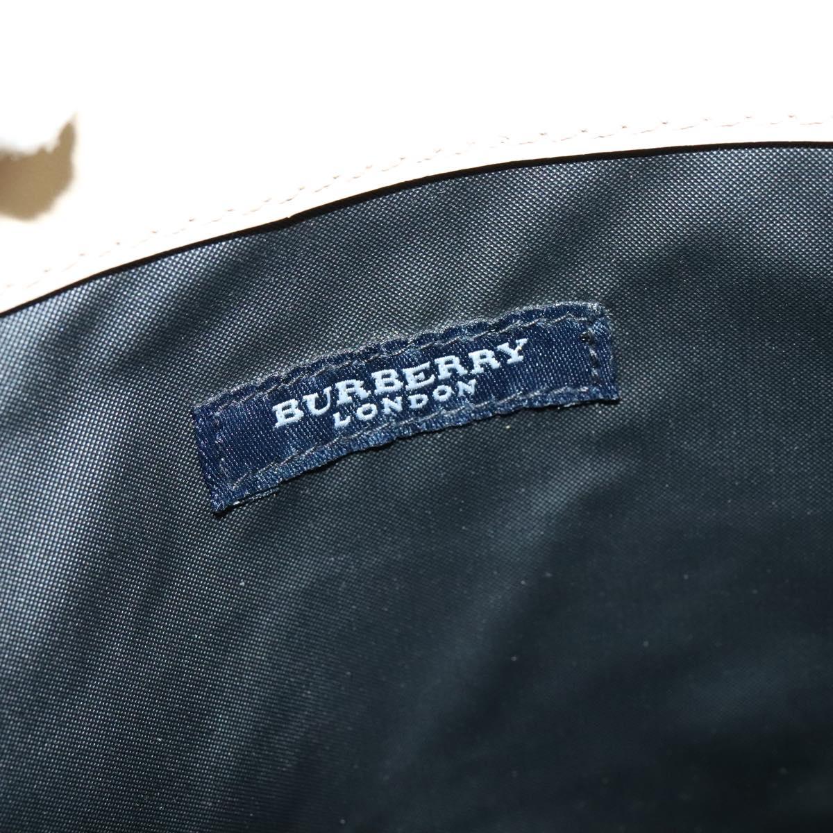 BURBERRY Nova Check Tote Bag Nylon Red Beige Auth th5793