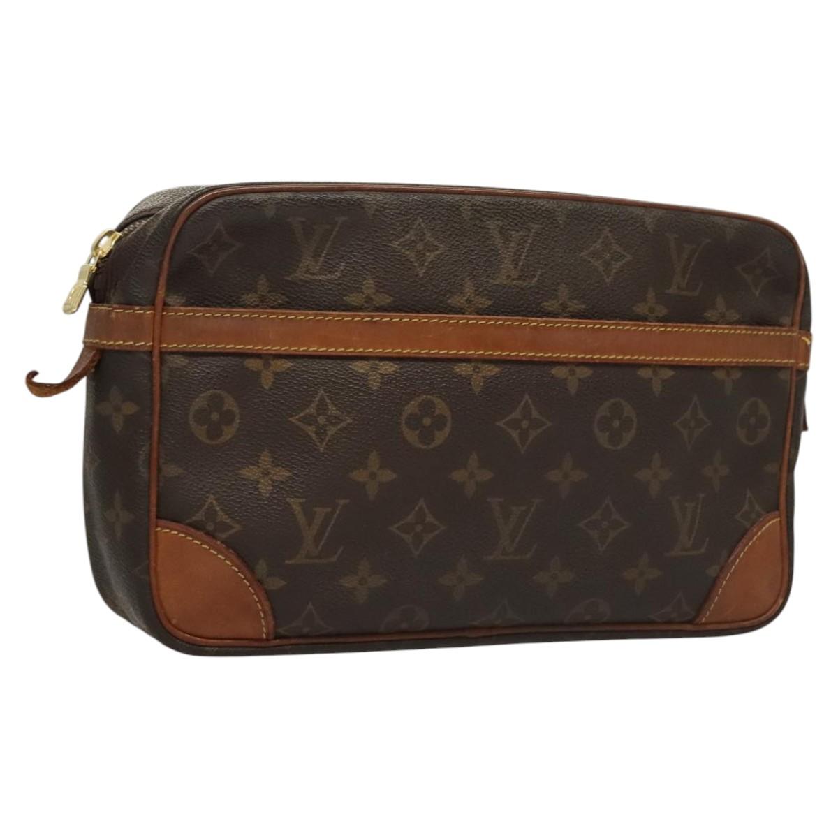 LOUIS VUITTON Monogram Compiegne 28 Clutch Bag M51845 LV Auth th5799