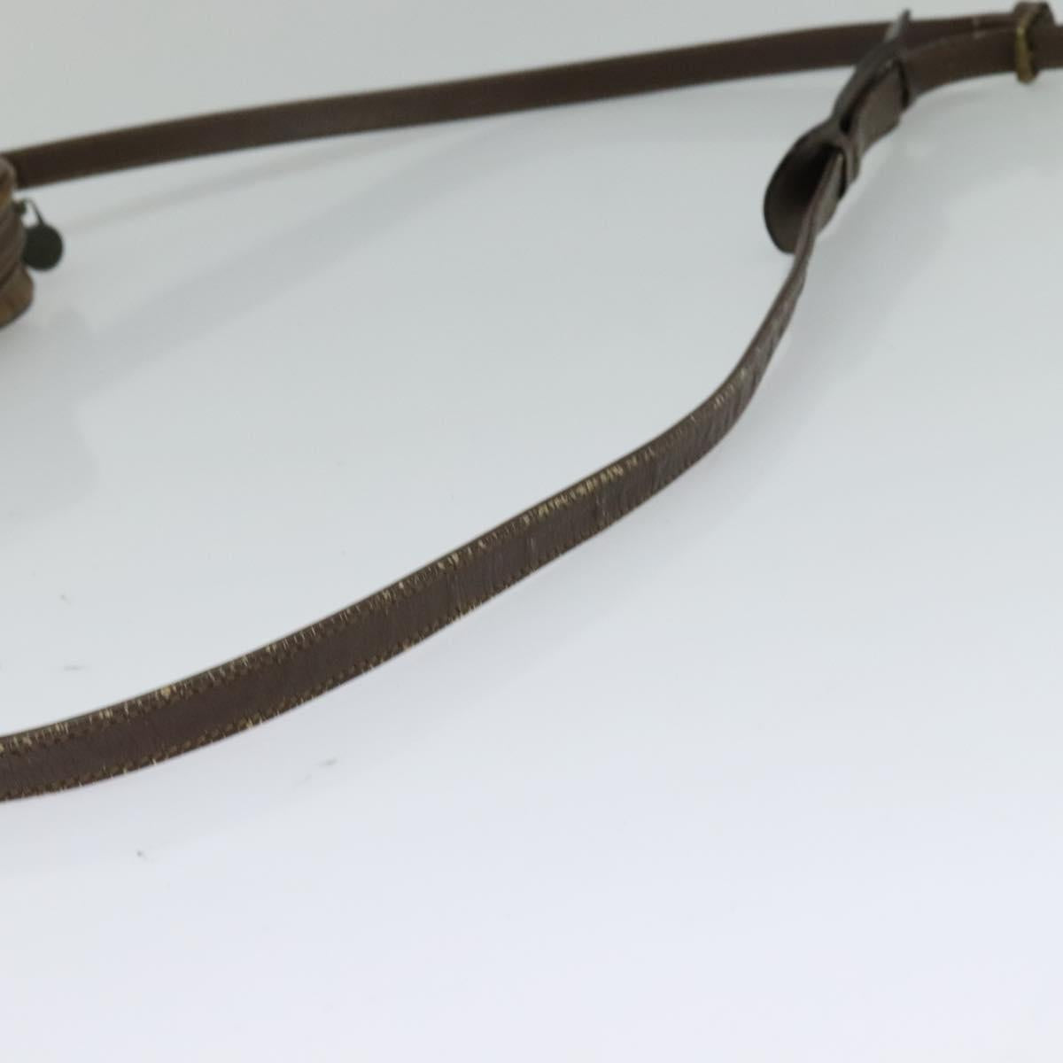 FENDI Zucchino Canvas Shoulder Bag Brown Auth th5809