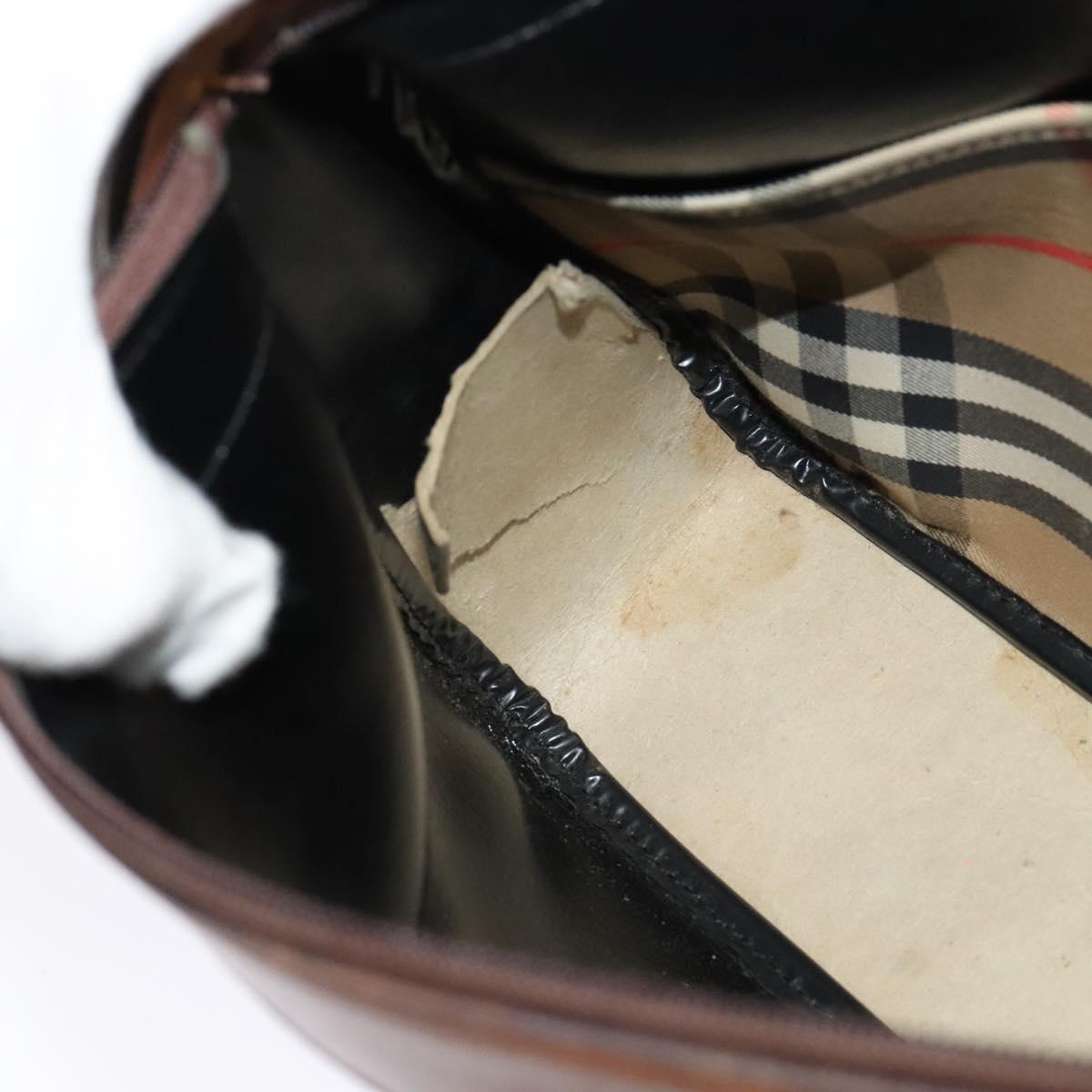 Burberrys Nova Check Shoulder Bag Canvas Beige Auth th5811