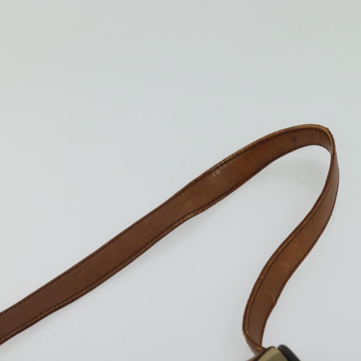 Burberrys Nova Check Shoulder Bag Canvas Beige Auth th5811