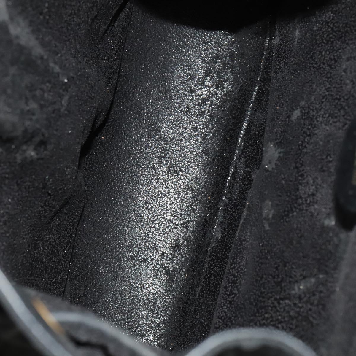 GUCCI Bamboo Backpack Leather Black Auth th5812