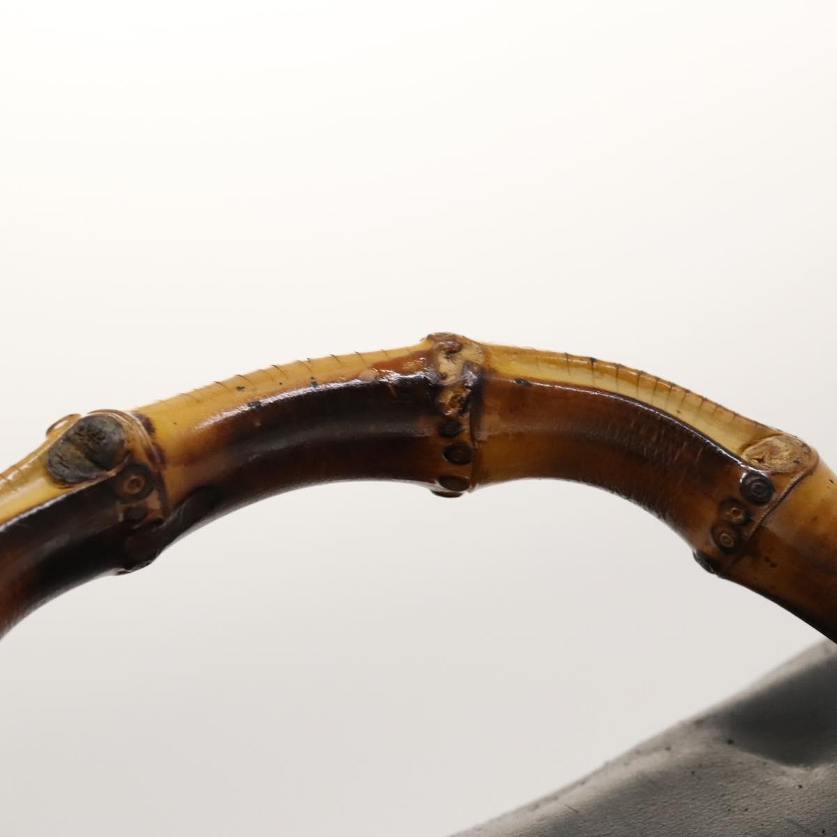 GUCCI Bamboo Backpack Leather Black Auth th5812