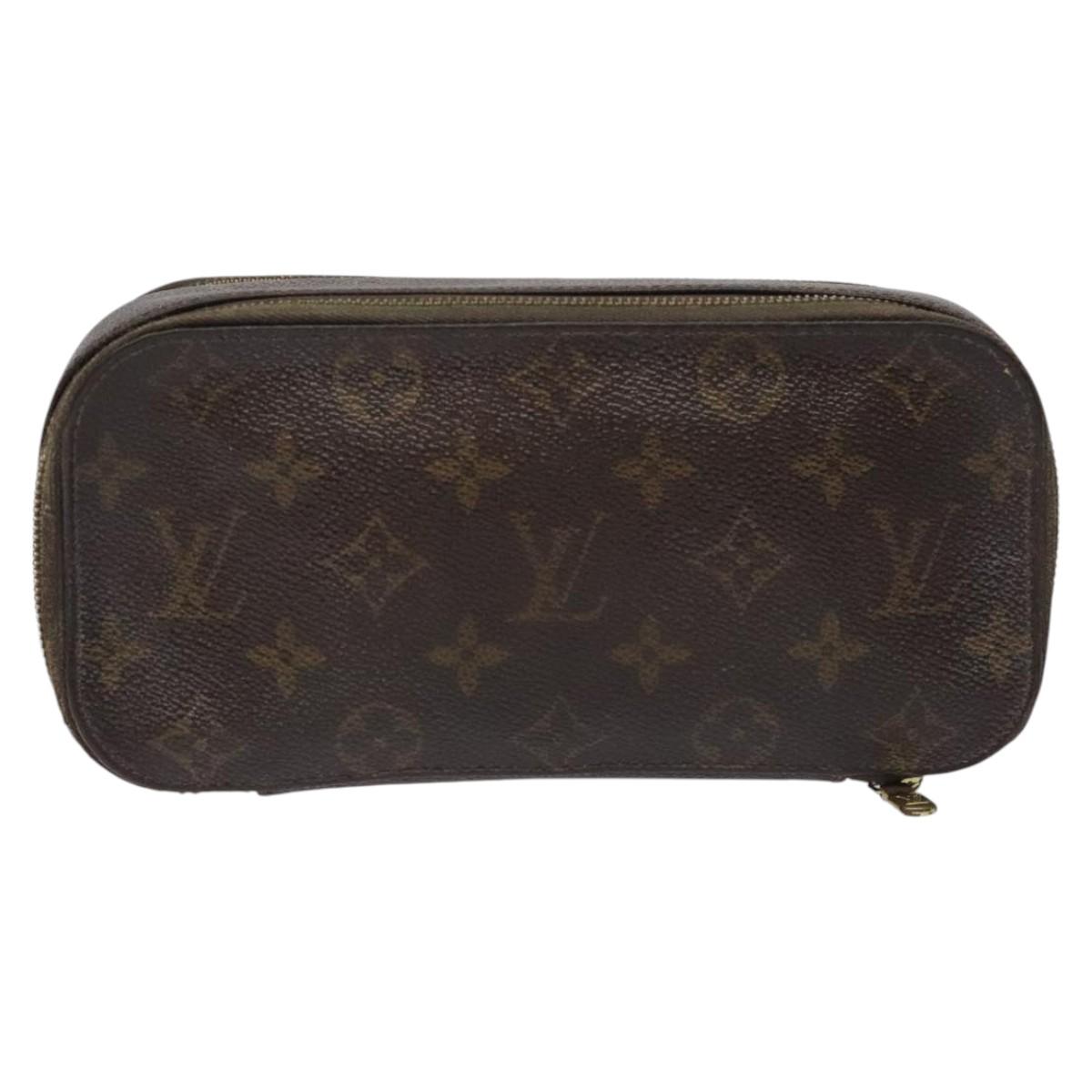 LOUIS VUITTON Monogram Trousse Brush MG Cosmetic Pouch M47505 LV Auth th5818