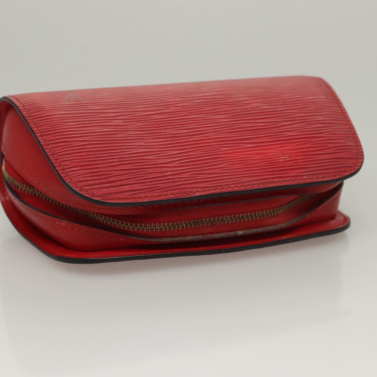 LOUIS VUITTON Epi Dauphine PM Pouch Castilian Red M48447 LV Auth th5819