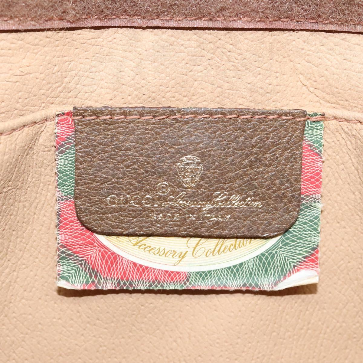 GUCCI GG Supreme Web Sherry Line Clutch Bag PVC Beige 89 01 033 Auth th5825