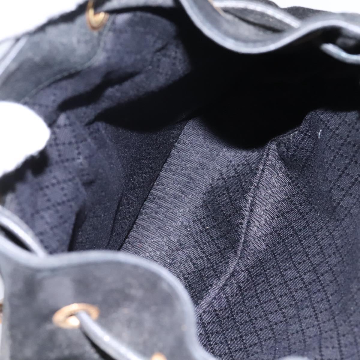GUCCI Bamboo Backpack Suede Black Gold 003 2058 0016 Auth th5828