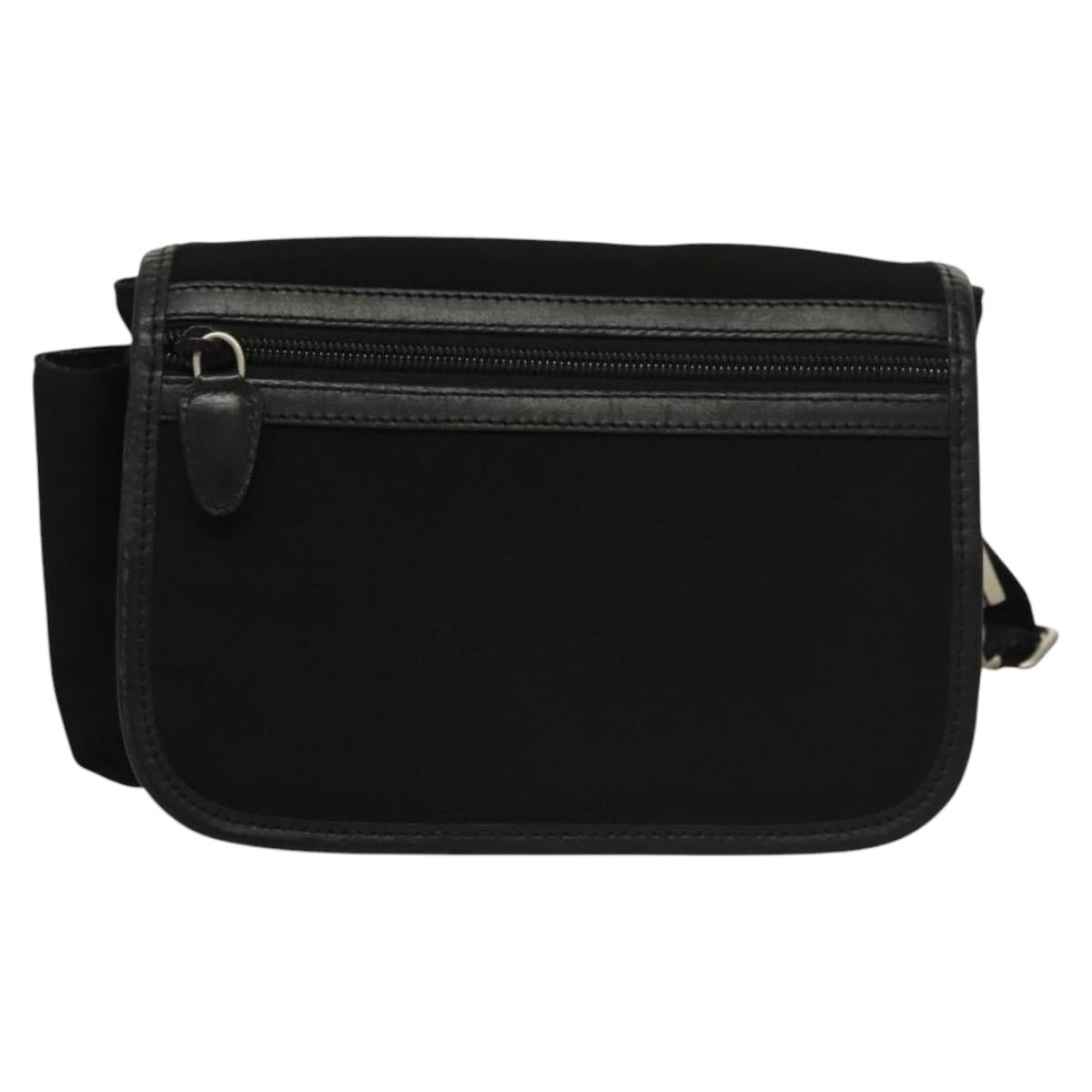 BALLY Waist bag Canvas Black Silver Auth th5841