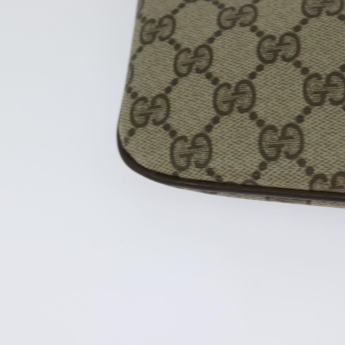 GUCCI GG Supreme Web Sherry Line Bag PVC Beige Gold 904 02 047 Auth th5842